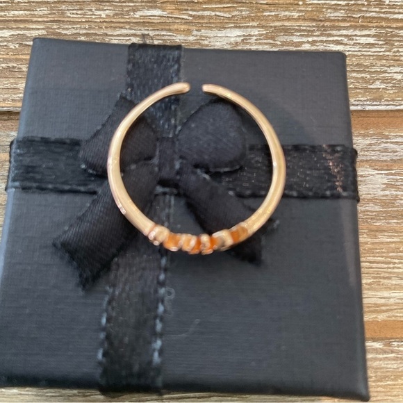 Aries Zodiac Dainty Lightweight Gold Tone Copper Ring - Picture 7 of 11